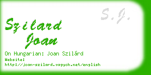 szilard joan business card